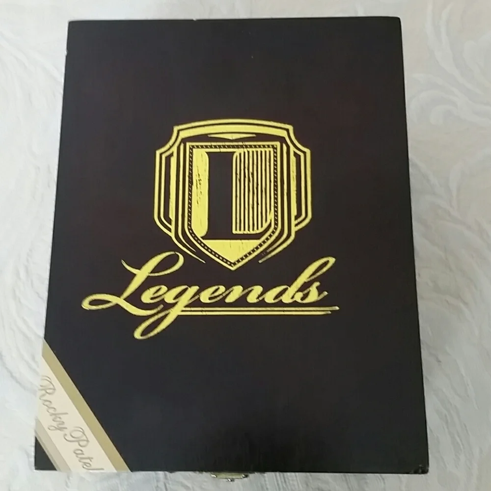 Box Cigar Wood Stained Hinged latch Jewelry Legend